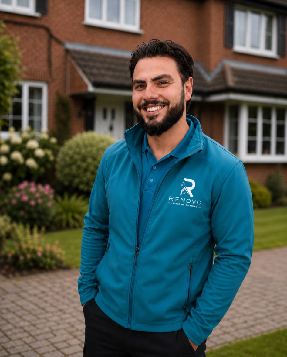 Lorenzo portrait with house background