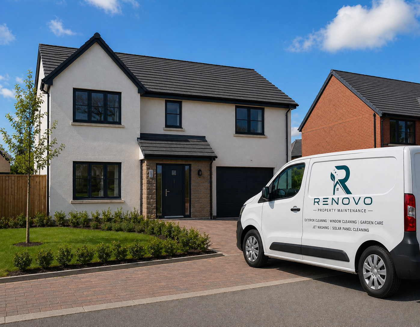 House exterior cleaned by Renovo Window Cleaners in Colchester